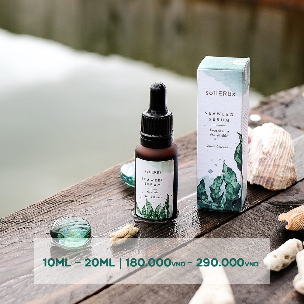 Serum Tảo Biển Dưỡng Da Se Khít Lỗ Chân Lông SOHERBS Seaweed Serum 20ml