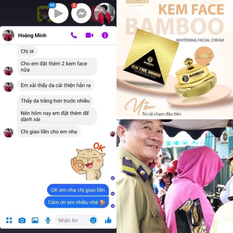 🎋𝗖𝗵𝗶́𝗻𝗵 𝗛𝗮̃𝗻𝗴 𝗕𝗮𝗺𝗯𝗼𝗼-𝗚𝗶𝗮́ 𝗖𝘁𝘆🎋Kem Face Bamboo-Dưỡng trắng, cấp ẩm, căng bóng da