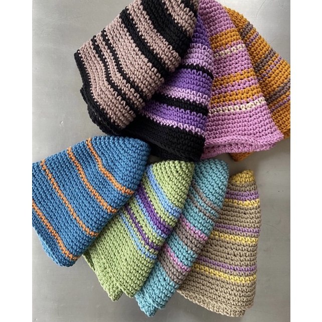 MIX CROCHET BUCKERHAT. MŨ LEN MÓC PHỐI MÀU