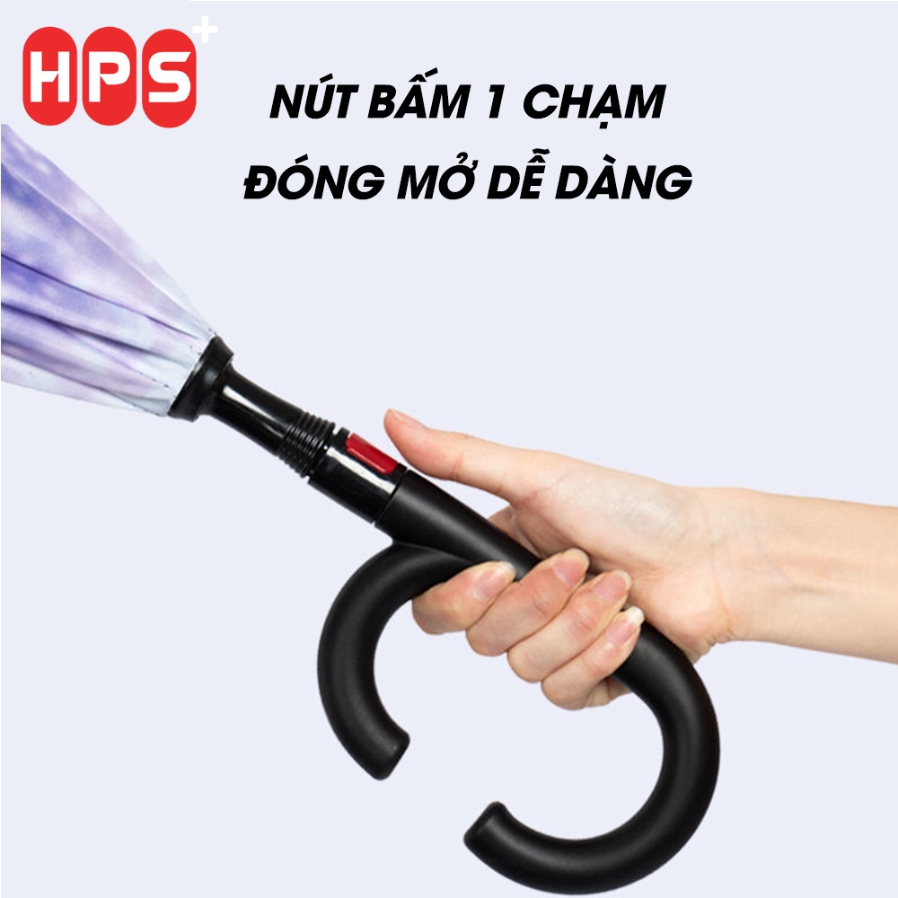 Ô gấp ngược tiện lợi thiết kế chữ C thông minh, Dù đi mưa gấp ngược theo phong cách Nhật Bản