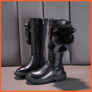 Giày boot cổ cao thiết kế mới thời trang mùa thu đông dành cho bé gái