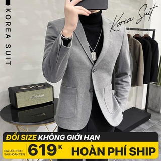 Hoàn 30K | Blazer Nam, Vest Nam Công Sở 1 Cúc, Áo Dạ Nam Hàn Quốc Form Body Lịch Lãm , KOREA SUIT | VE5