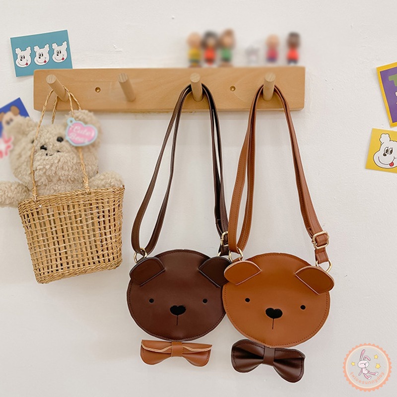 Túi Đeo Vai Đựng Son Môi / Tiền Xu Họa Tiết Hoạt Hình Phong Cách Hàn Quốc Cho Bé Gái