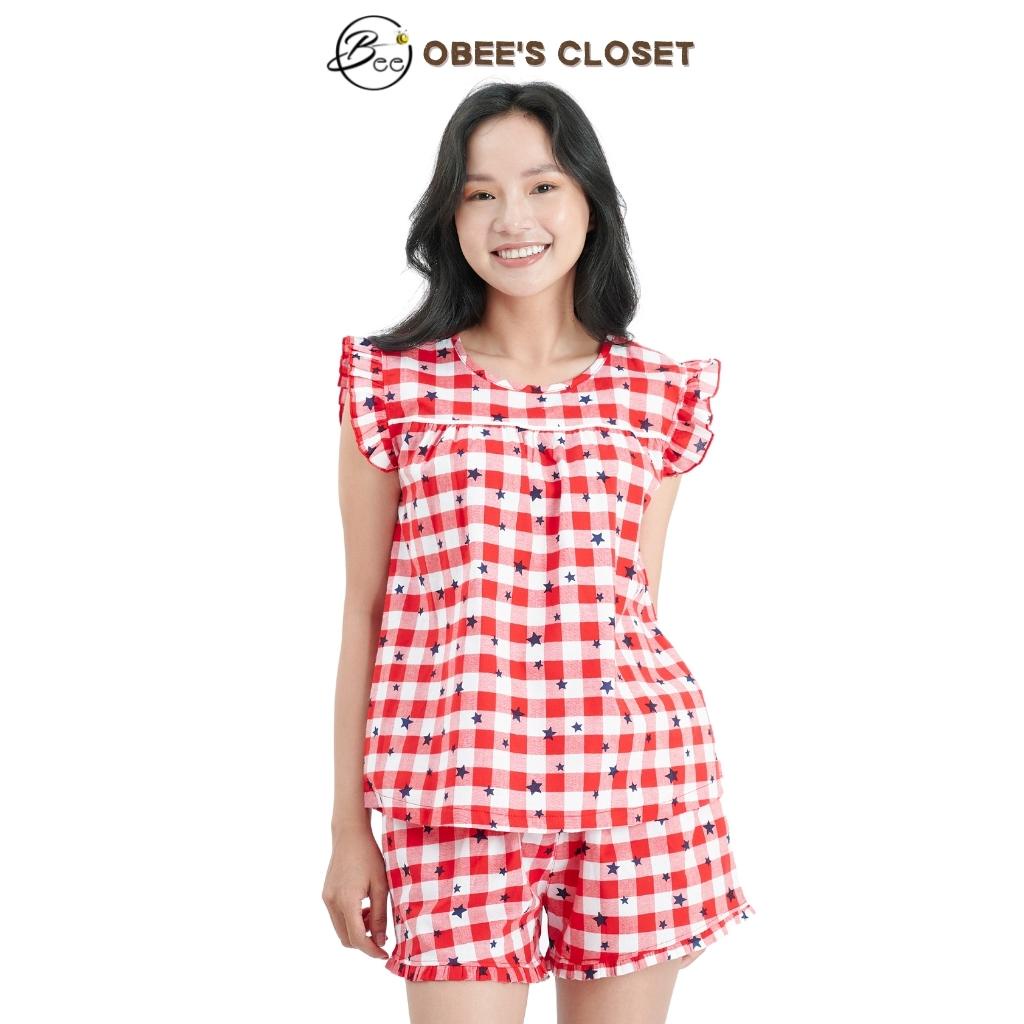 Set đồ bộ nữ Đồ bộ mặc nhà vải kate cotton mềm mại, thấm hút mồ hôi tốt size 45 - 66kg Obee's Closet