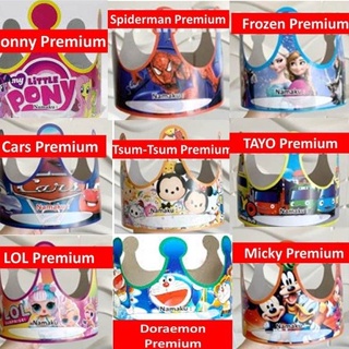 Image of [10 pcs] Topi Lingkar Mahkota Premium/ Topi Ulang Tahun / Topi Ultah Disney