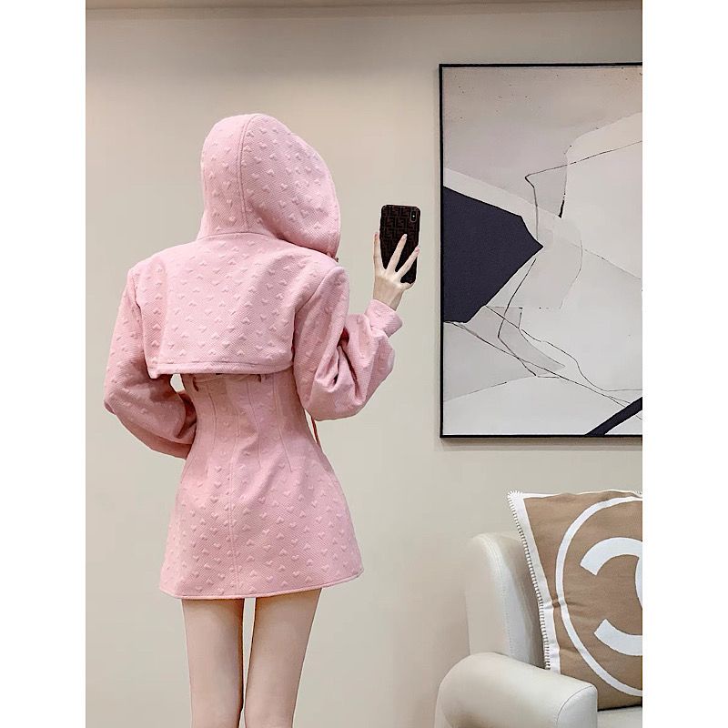 Mới Set Áo Hoodie Và Chân Váy Thời Trang Thu Đông Hàn Quốc 2022 Cho Nữ