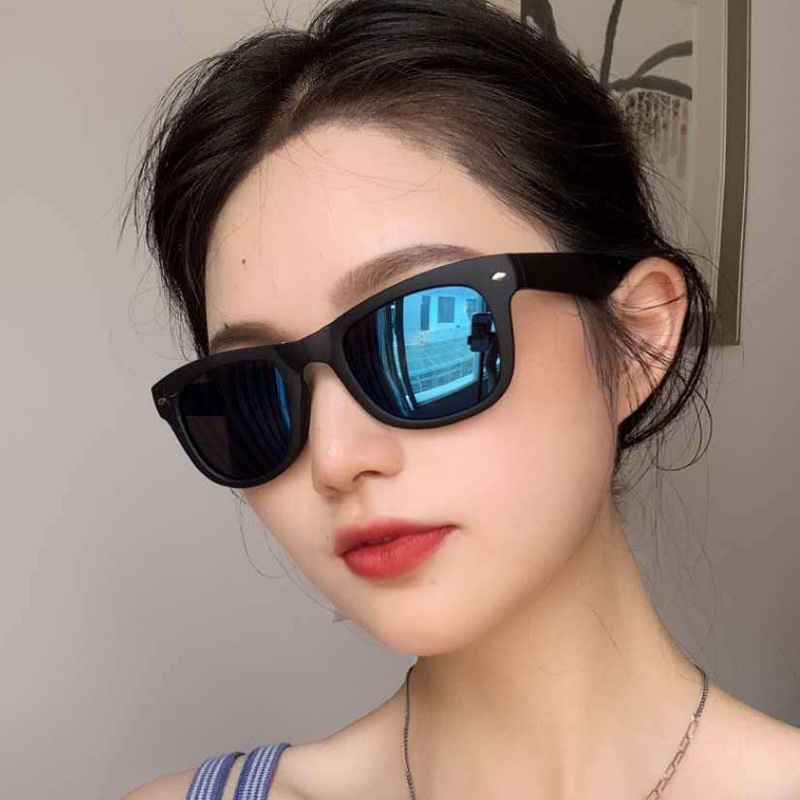 Kính Mát Hình Vuông Nhiều Màu Sắc Có Thể Gập Lại Kèm Hộp Đựng Dành Cho Nam Nữ