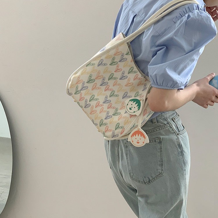 Túi Đeo Vai Sức Chứa Lớn Họa Tiết Hoạt Hình Cho Nữ