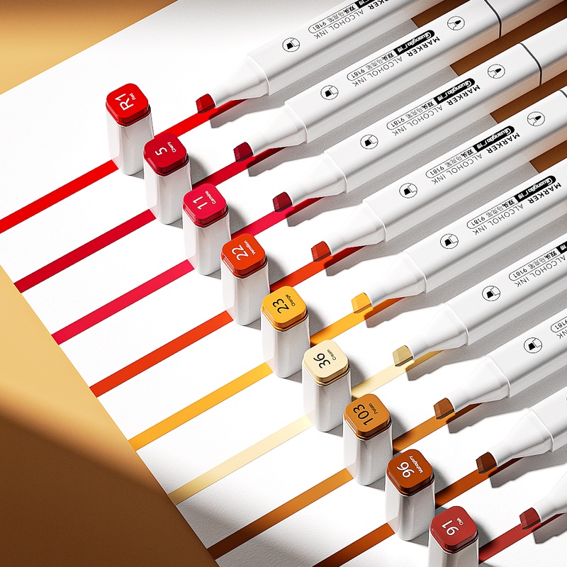 Bút Màu Marker Hai Đầu Guangbo cao cấp - Bộ Bút Marker Chuyên Nghiệp Tô Màu Manga Anime Mỹ Thuật Guangbo - GUBH02252