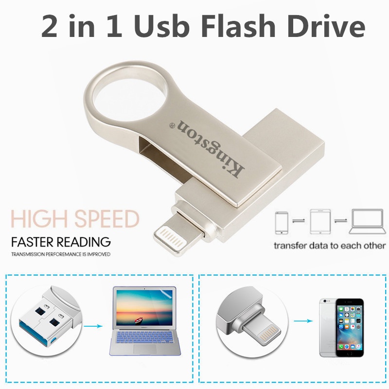 1TB King ston Otg Pen Drive Ổ đĩa flash USB 2 trong 1 512GB OtgThumb Drive cho thiết bị lưu trữ ngoài iPhone