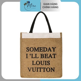 Túi cói - Túi cói đi biển Someday đi biển 2 lớp