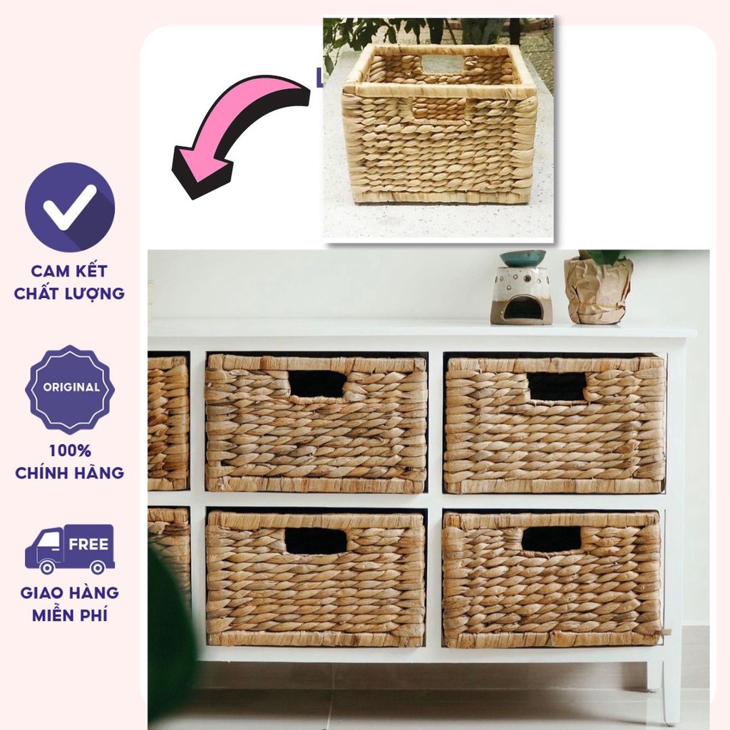 Giỏ lục bình đựng đồ, hàng loại đẹp, trang trí nhà cửa, hộp đựng quần áo, giỏ đa năng