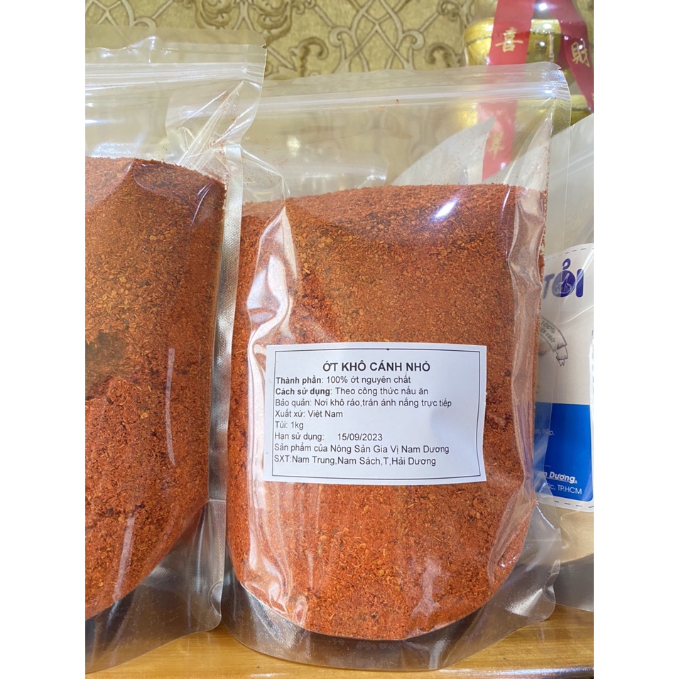 Ớt khô cay nguyên chất dùng làm kim chi sate_túi 500g
