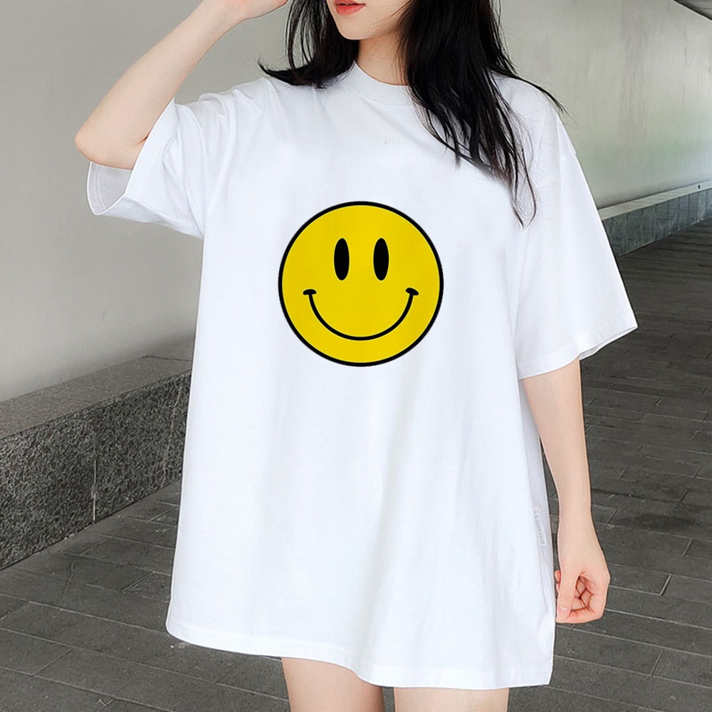 Áo Thun Drew Mặt Cười Nam Nữ Unisex Tay Lỡ Form Rộng Đẹp Giá Rẻ, Áo Phông Nam Nữ Unisex