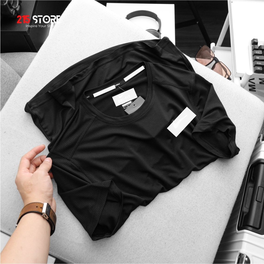 Áo Thun Thể Thao Nam, Áo Phông Tập Gym 215STORE, Vải Thun Mát Nhẹ