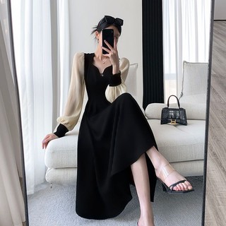 Đầm Nữ Tay Dài Phong Cách Hepburn Cao Cấp Plus Size