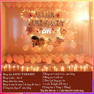 Set bóng Happy Anniversary trang trí ngày kỷ niệm ngày cưới
