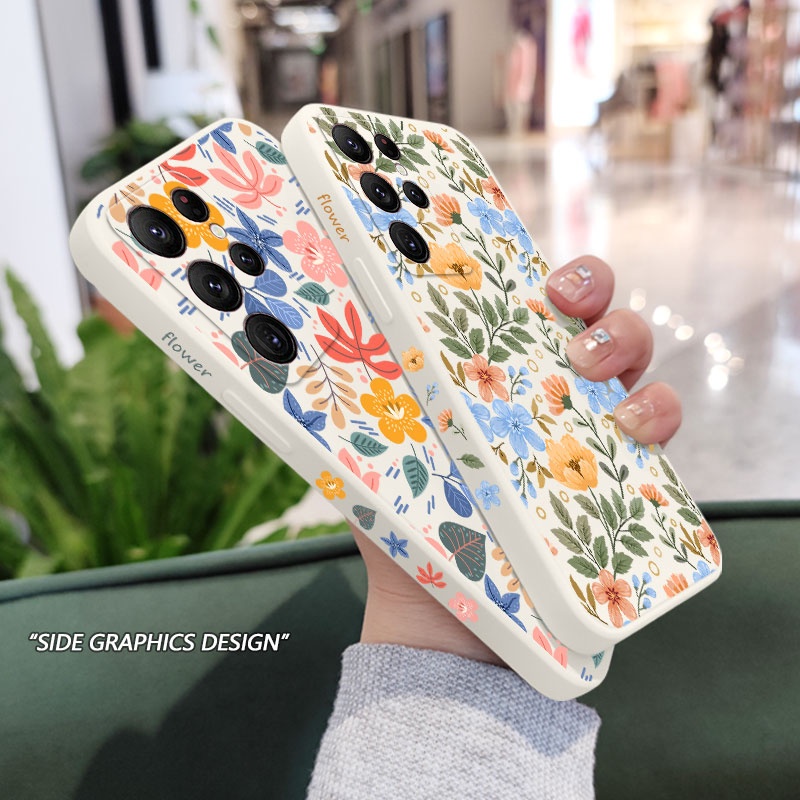 Bao Da Điện Thoại Họa Tiết Mùa Hè Cho samsung galaxy s23 s22 fe ultra plus Ốp