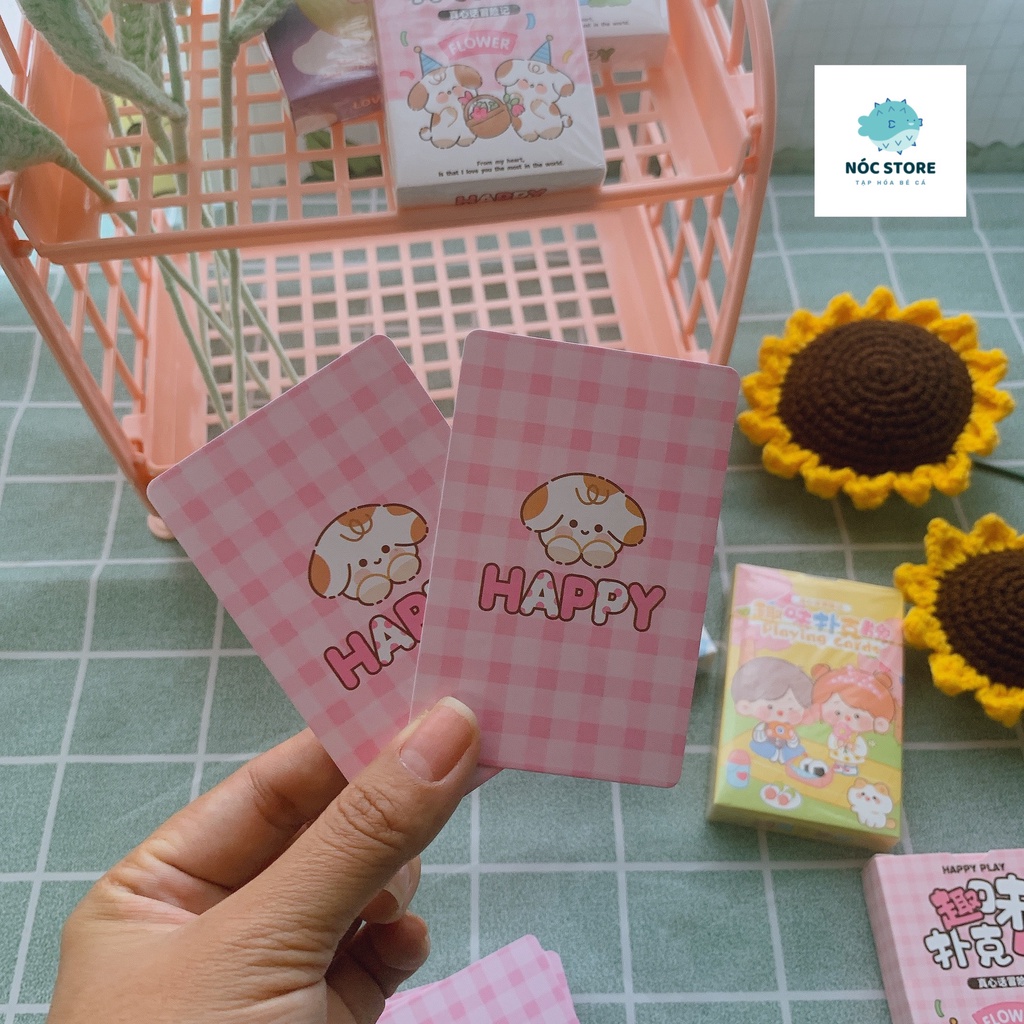 Bộ bài tây, tú lơ khơ họa tiết dễ thương poker 52 lá in hình cute ngộ nghĩnh, hoạt hình siêu đáng yêu - giao ngẫu nhiên