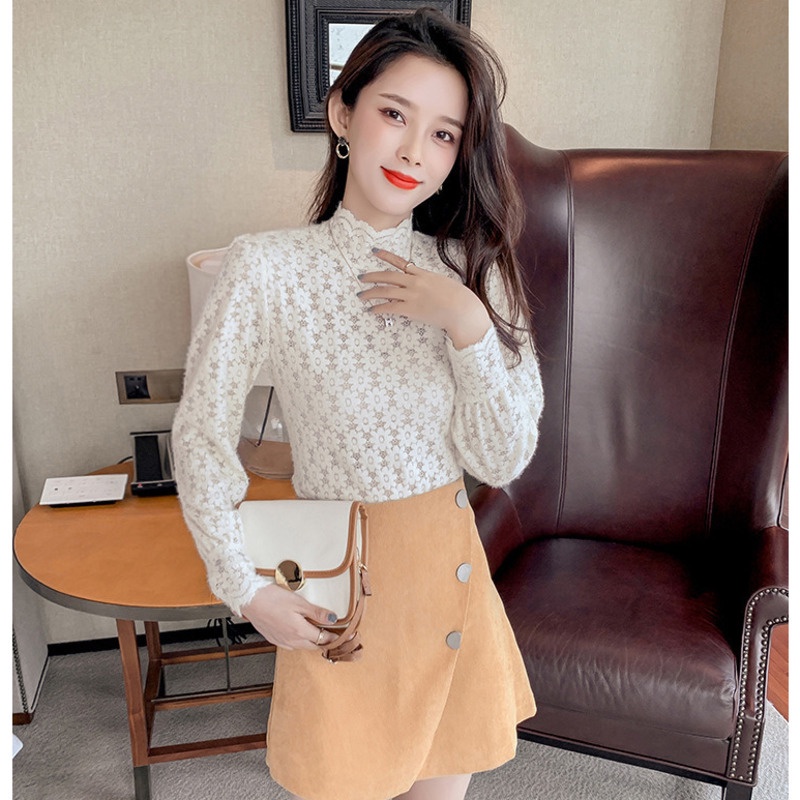 Áo Sơ Mi Chiffon Cổ Đứng Tay Dài In Họa Tiết Hoa Nhí Xinh Xắn Thời Trang Thu Đông 2022 24 Giờ