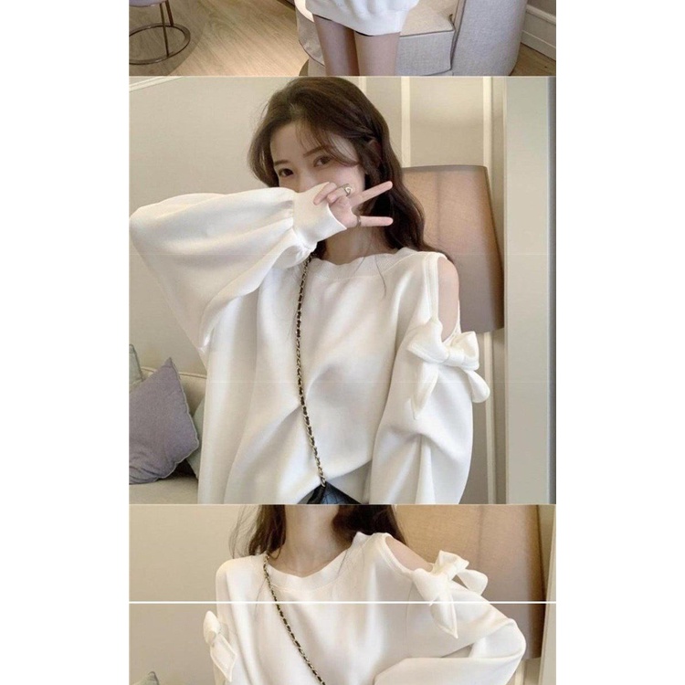 Áo Hoodie Cổ Tròn Dáng Rộng In Hình Bướm Thời Trang Xuân Thu Cho Nữ