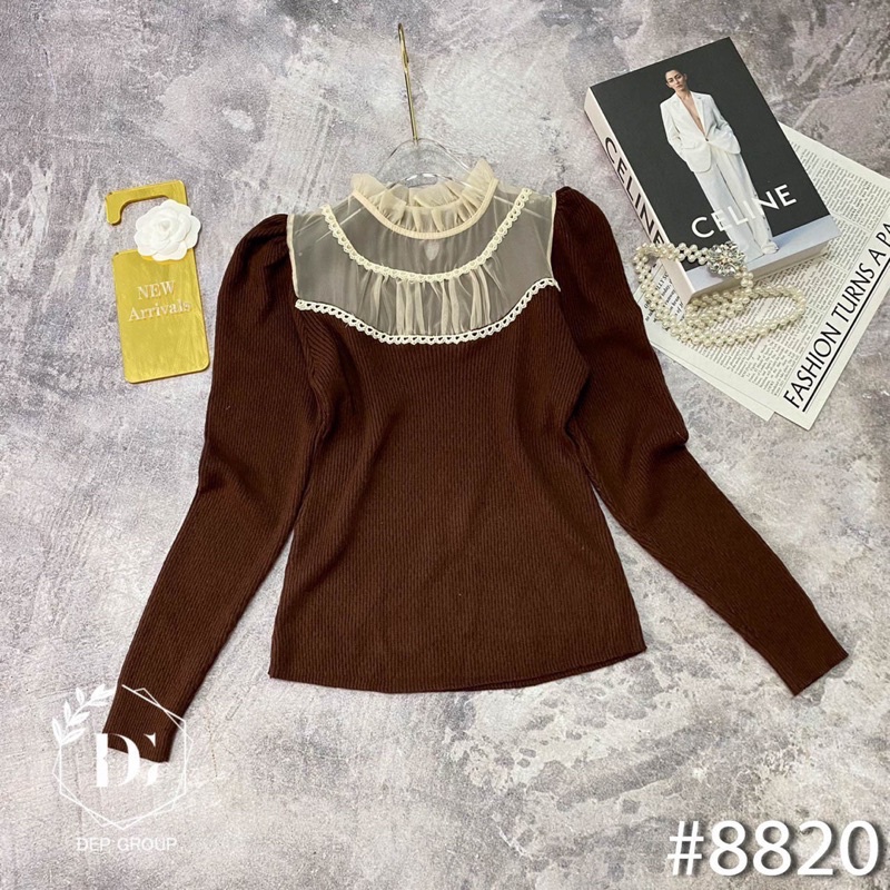 áo dài tay pha ren chất đẹp hàng l1