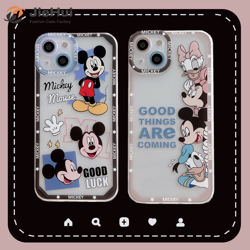Ốp Điện Thoại Họa Tiết Hoạt Hình Mickey / Donald / Daisy Thời Trang Cho iPhone 14 13 12 11 Pro Max X XS XR 8 7 Plus