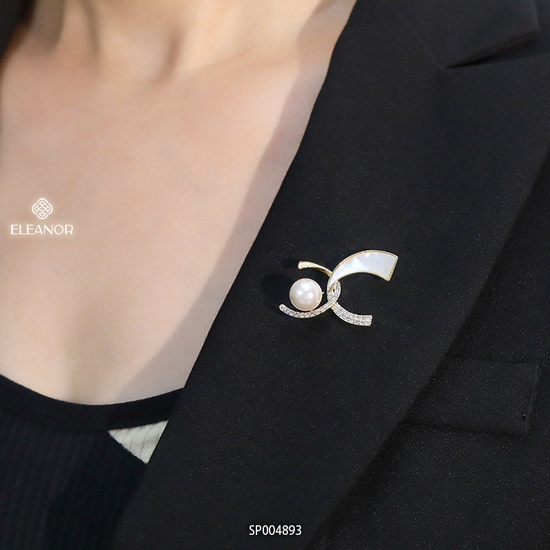 Ghim cài áo nữ Eleanor Accessories đính đá chữ X  phụ kiện thời trang 4893