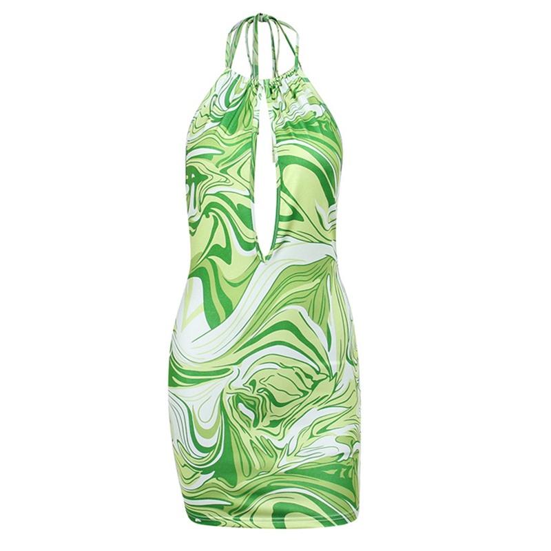 Đầm Dây Rút Họa Tiết Hoa Quyến Rũ Cho Nữ