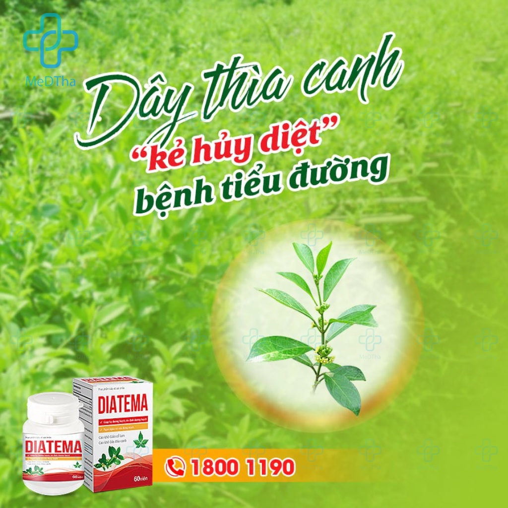 Diatema Tuệ Linh - Giúp Hạ Đường Huyết, Giảm Mỡ Máu, Phòng Biến Chứng Bệnh Tiểu Đường (Lọ 60 viên) [Chính Hãng]