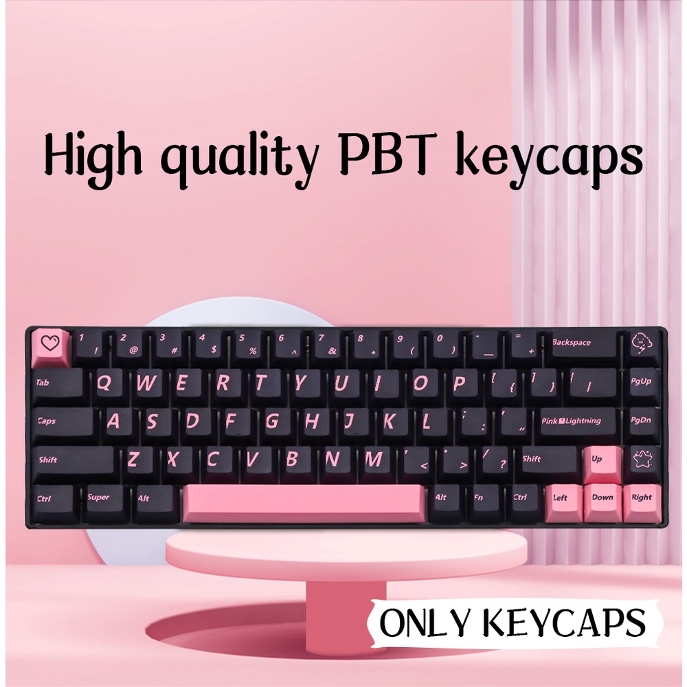 TomatoCaps Pink Lightning Keycaps Cherry Profile keycap Set Bộ Bàn Phím 137 / 147 Phím Màu Hồng Dành Cho Cherry MX 61 64 68 84 75 87 100 104 108