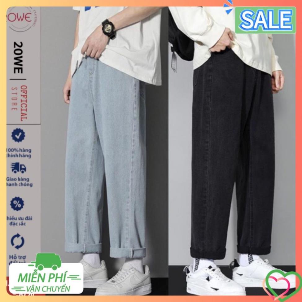 Quần jean nam đen baggy ống suông rộng dáng đứng TR01 chất bò cao cấp rin trơn phom xuông unisex hàn quốc 2022  ®️