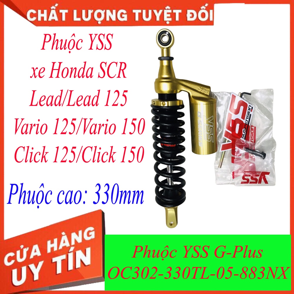 Phuộc YSS Thái Lan xe Click/Vario/Vision/Lead G-PLUS