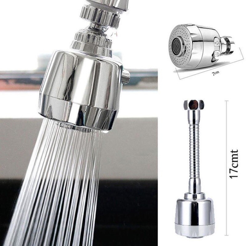 ⛔FREESHIP⛔ Đầu vòi nối tăng áp 3 chế độ dài (LOẠI DÀI - LOẠI MẠ INOX)