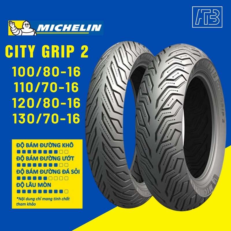 Vỏ lốp xe máy Michelin CITY GRIP 2 đủ size xe SH 150 350i 100 110 120 130/ 16