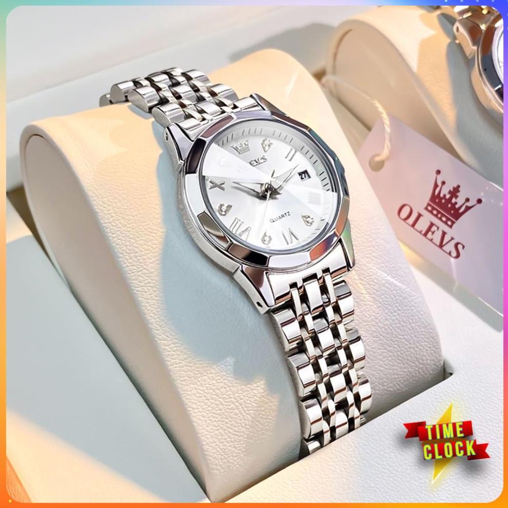 OLEVS 9931 Đồng hồ nữ chính hãng Dây đeo bằng thép không gỉ Lịch có chức năng phát sáng Chống thấm nước