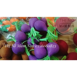 Củ hành tím vải nỉ đồ dùng đồ chơi mầm non - củ quả nỉ
