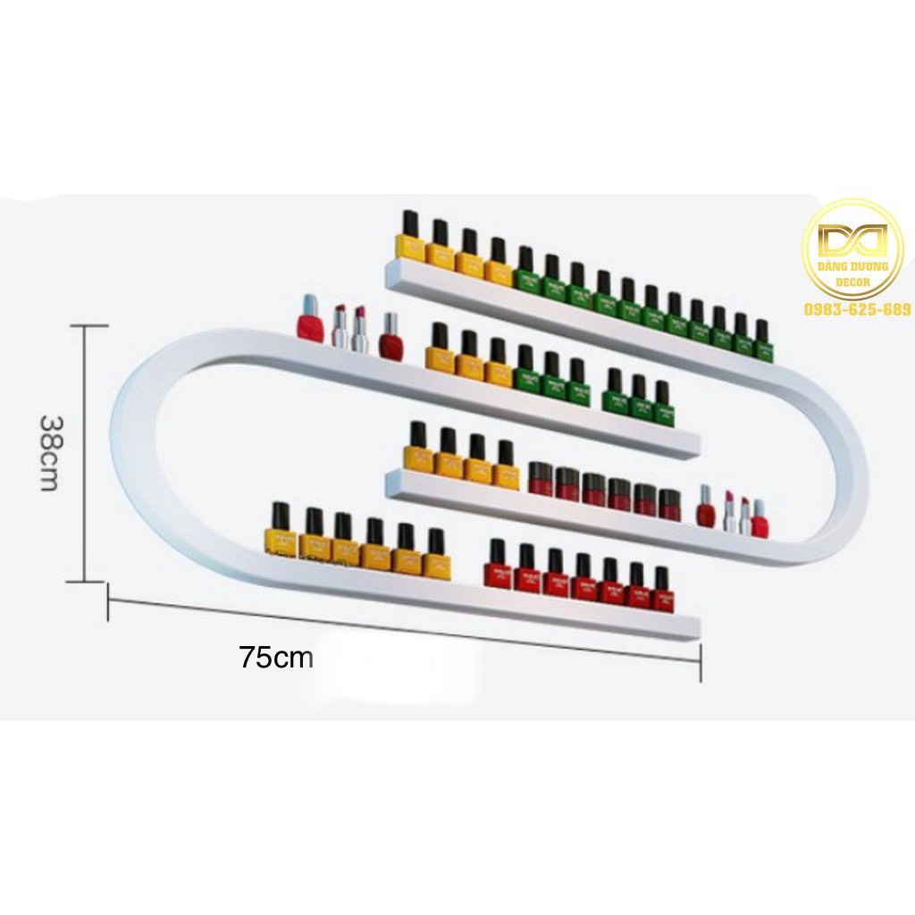 Kệ Nail chữ S - U kệ để sơn nail