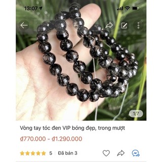 Vòng tóc đen cao cấp trong veo rõ tóc