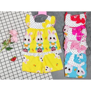 (3 bộ 3 màu 3 họa tiết khác nhau) Combo 3 Bộ Lụa Tay Cánh Tiên Bé (6-24kg)