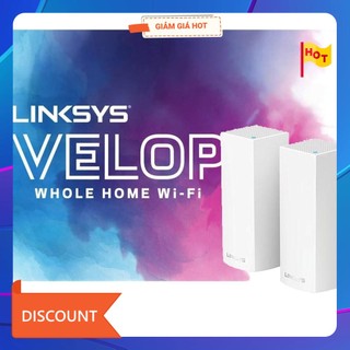 Bộ phát Wifi Linksys Velop WHW0302 Mesh 3 băng tần 2-Pack AC4400Mbps MU-MIMO (Hàng chính Hãng)