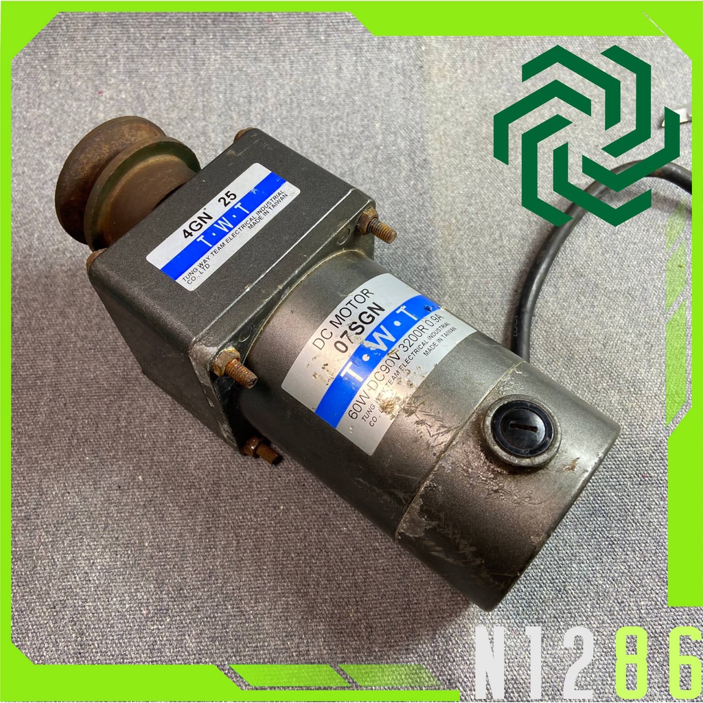 Motor DC - Động cơ chổi than DC 90 V, 0.9A 3200 rpm, Công suất 60W có hộp giảm tốc 07SGN TWT
