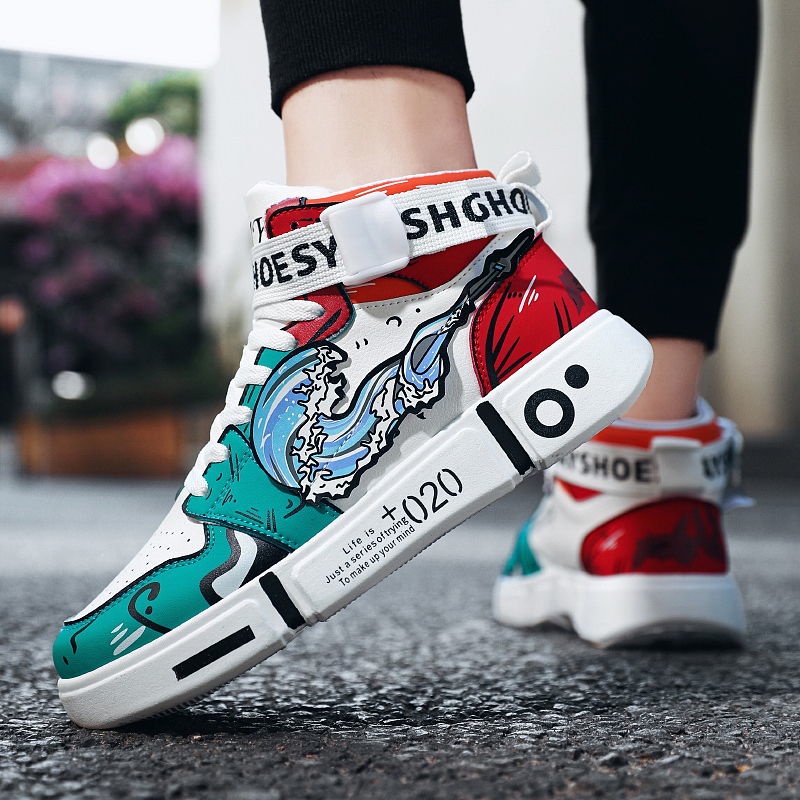 Giày Thể Thao Cao Cổ Phong Cách Mới Dành Cho Bé Trai Gái 8 9 10-11 Tuổi