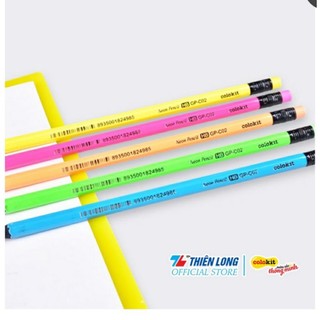 Bút chì gỗ Neon Thiên Long Colokit GP-C02(1 vĩ /5 cây)