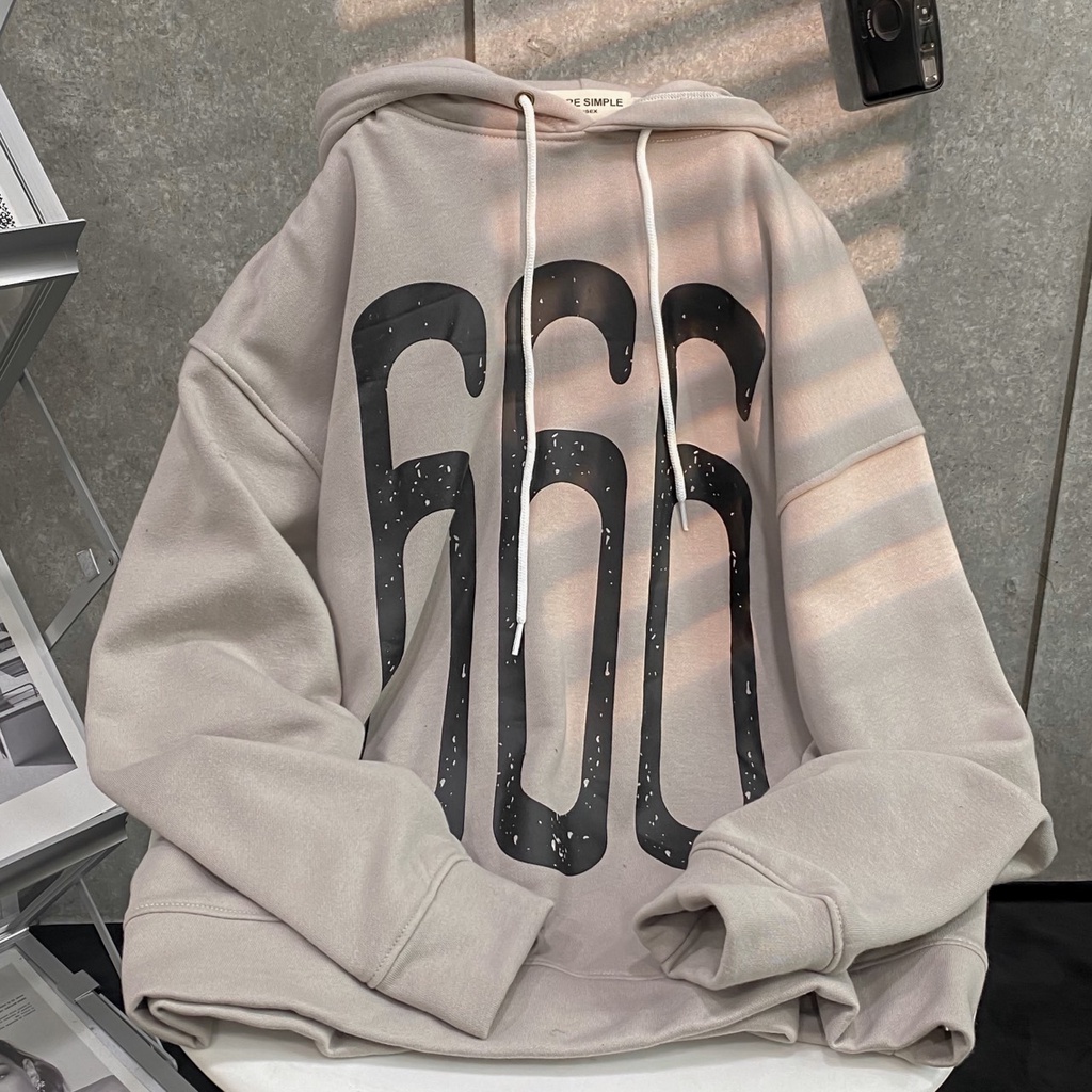 Áo Khoác Hoodie Form Rộng Unisex 666 Vải Nỉ Bông Dày Dặn - Tuni Store