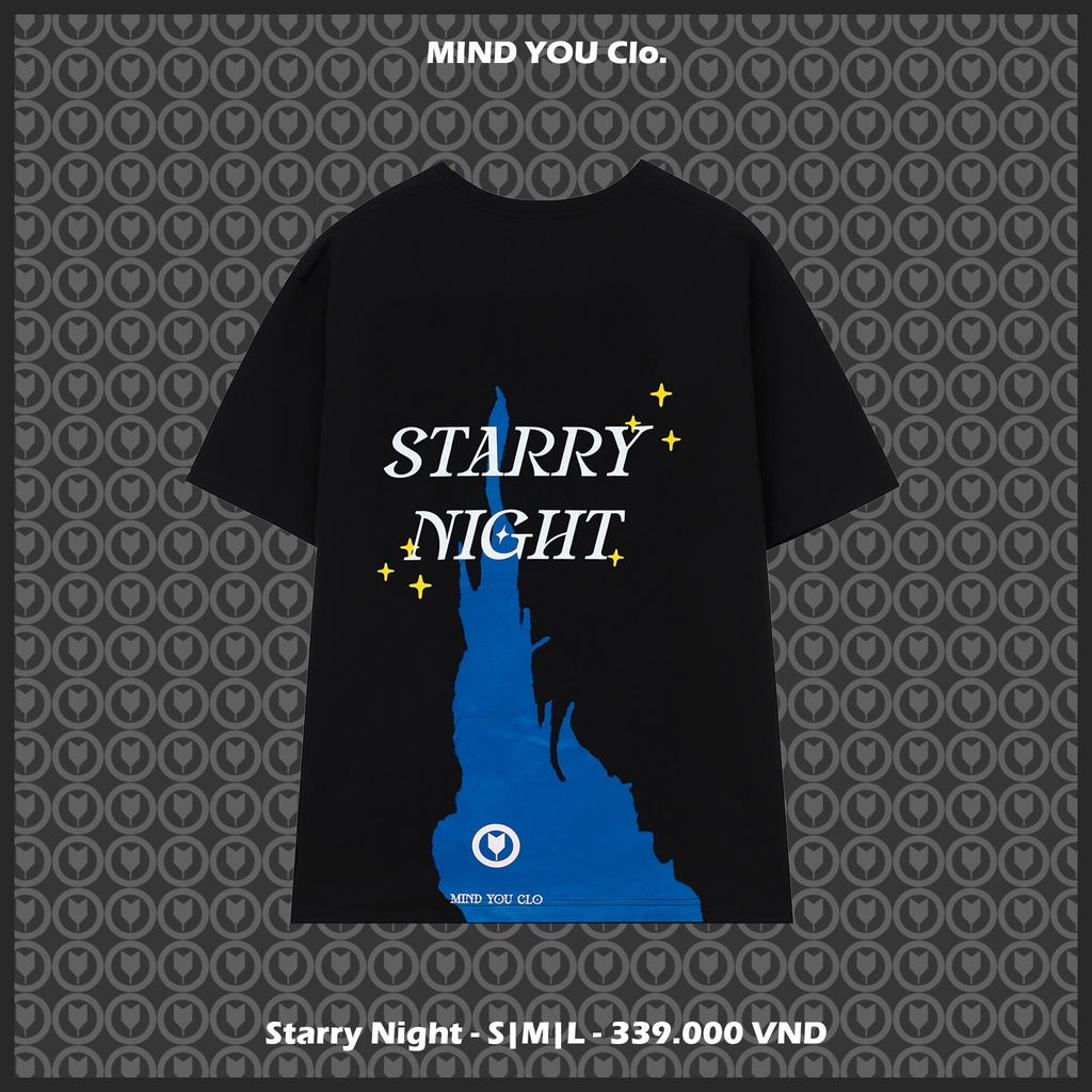 Áo Thun Local Brand Starry Night - Black (MIND YOU)