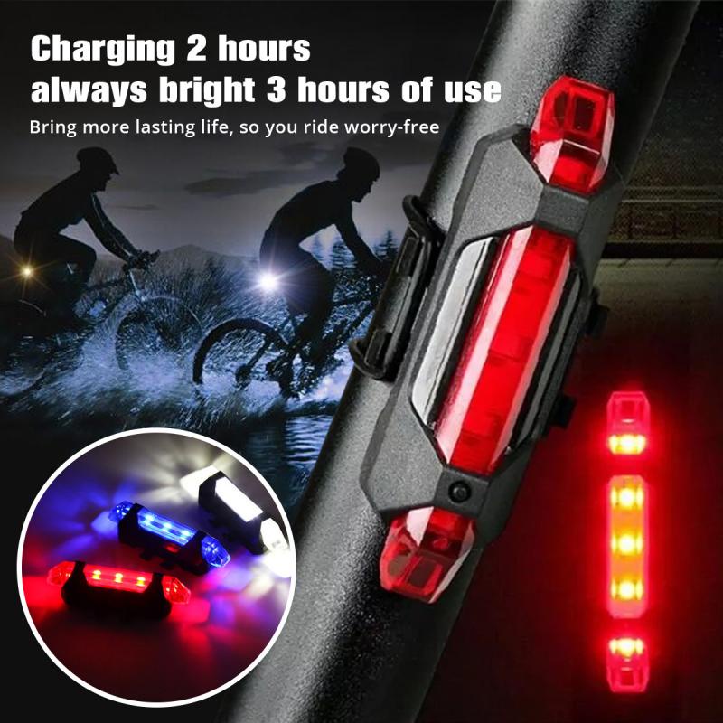 Đèn led HDoorLink gắn đuôi xe đạp chống nước có thể sạc lại bằng cổng usb