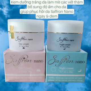 Kem dưỡng trắng da mờ nám giữ ẩm da ban ngày và ban đêm Saffron Nano 20g