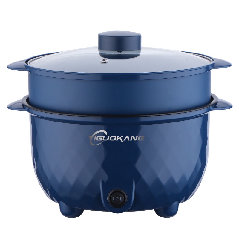 Nồi lẩu điện 2.5L YIGUOGANG đa năng kèm xửng hấp 2 chế độ nấu chuyên dụng - Nồi lẩu điện đa năng 2022