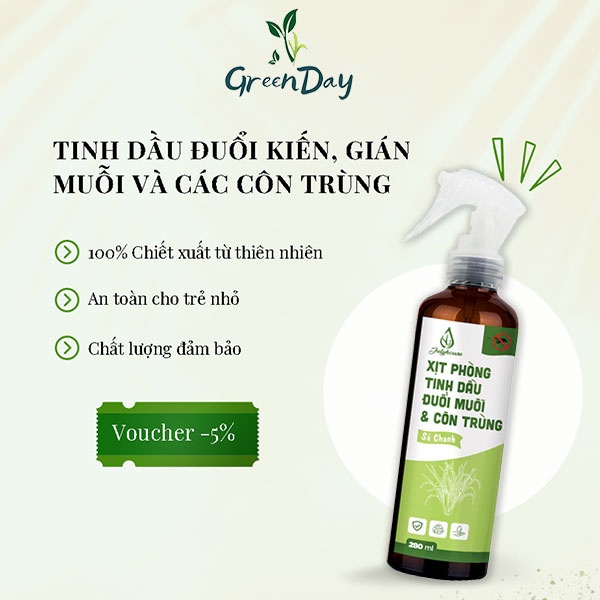 Tinh Dầu Đuổi Muỗi, Kiến, Gián, Các Loại Côn Trùng - Hương Sả Chanh